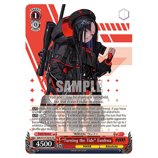 Character NIK/S117-TE18 card from the Weiss Schwarz set GODDESS OF VICTORY: NIKKE