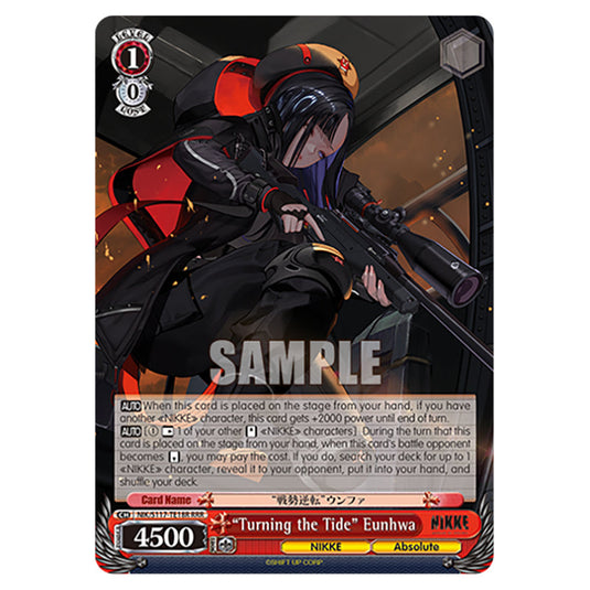 Character NIK/S117-TE18R card from the Weiss Schwarz set GODDESS OF VICTORY: NIKKE