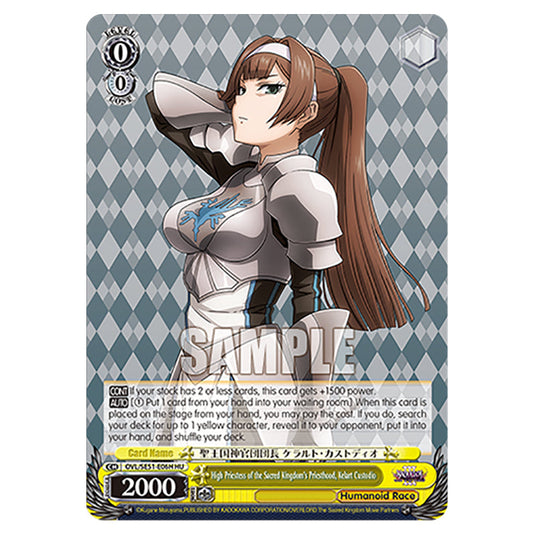 High Priestess of the Sacred Kingdom's Priesthood, Kelart Custodio OVL/SE51-E06H card from the Weiss Schwarz set Nazarick: Tomb of the Undead Vol.3