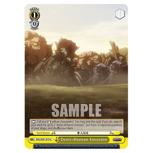 Demi-Human Invasion OVL/SE51-E15 card from the Weiss Schwarz set Nazarick: Tomb of the Undead Vol.3