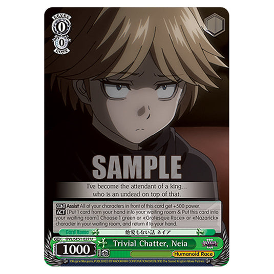 Trivial Chatter, Neia OVL/SE51-E27 card from the Weiss Schwarz set Nazarick: Tomb of the Undead Vol.3
