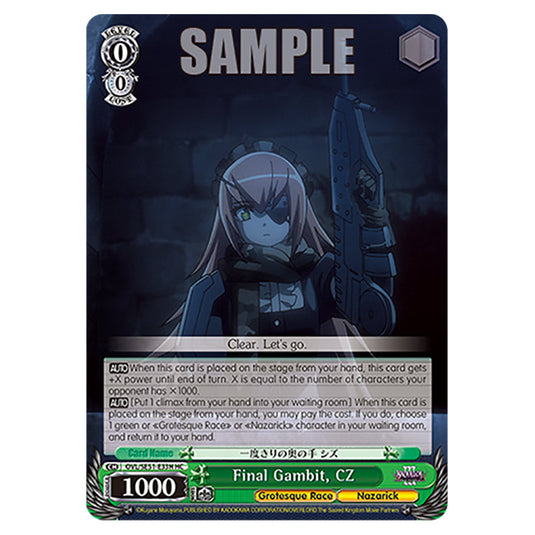 Final Gambit, CZ OVL/SE51-E33H card from the Weiss Schwarz set Nazarick: Tomb of the Undead Vol.3