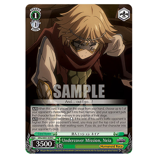 Undercover Mission, Neia OVL/SE51-E39 card from the Weiss Schwarz set Nazarick: Tomb of the Undead Vol.3