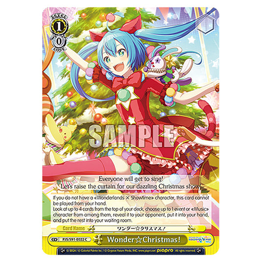 Wonder☆Christmas! PJS/S91-E022 card from the Weiss Schwarz set Hatsune Miku: Colourful Stage!