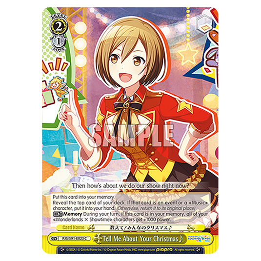 Tell Me About Your Christmas♪ PJS/S91-E023 card from the Weiss Schwarz set Hatsune Miku: Colourful Stage!