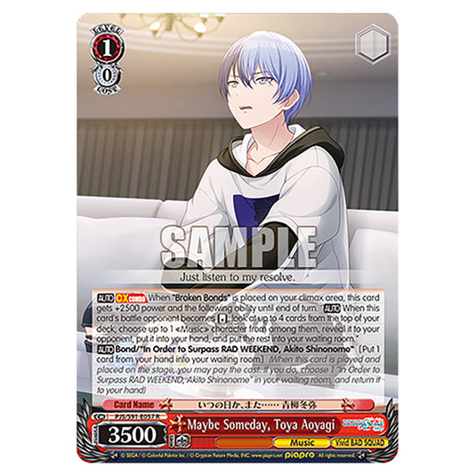 Maybe Someday, Toya Aoyagi PJS/S91-E057 card from the Weiss Schwarz set Hatsune Miku: Colourful Stage!