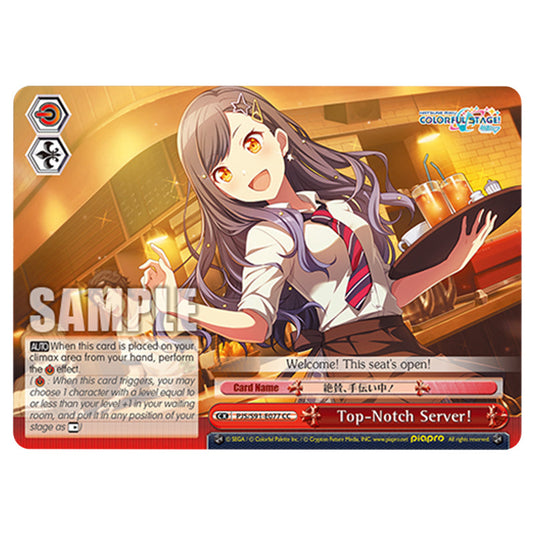 Top-Notch Server! PJS/S91-E077 card from the Weiss Schwarz set Hatsune Miku: Colourful Stage!