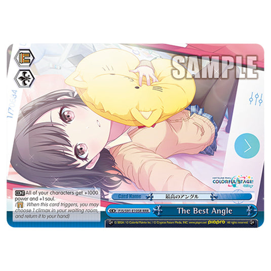 The Best Angle PJS/S91-E105R card from the Weiss Schwarz set Hatsune Miku: Colourful Stage!