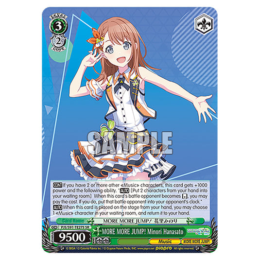 MORE MORE JUMP! Minori Hanasato PJS/S91-TE27S card from the Weiss Schwarz set Hatsune Miku: Colourful Stage!