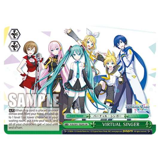 VIRTUAL SINGER PJS/S91-TE29S card from the Weiss Schwarz set Hatsune Miku: Colourful Stage!