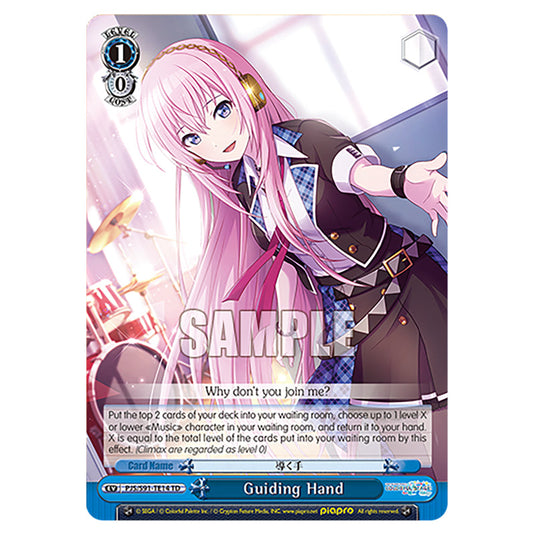 Guiding Hand PJS/S91-TE14 card from the Weiss Schwarz set Hatsune Miku: Colourful Stage!