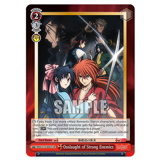 Onslaught of Strong Enemies RKN/S115-E067S card from the Weiss Schwarz set Rurouni Kenshin
