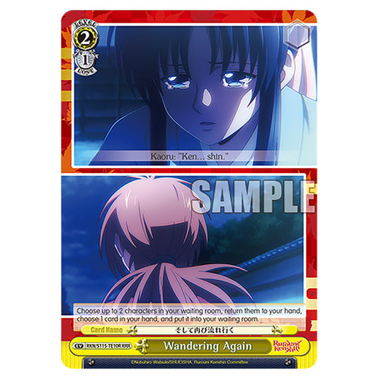 Wandering Again RKN/S115-TE10R card from the Weiss Schwarz set Rurouni Kenshin