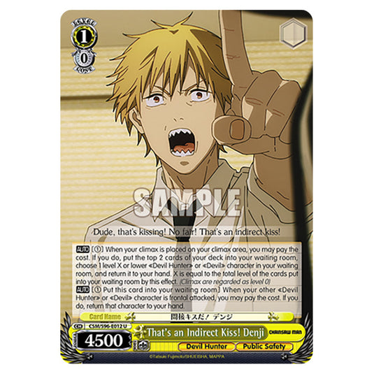 Weiss Schwarz - Chainsaw Man - That's an Indirect Kiss! Denji (U) WSSC-CSM/S96-E012