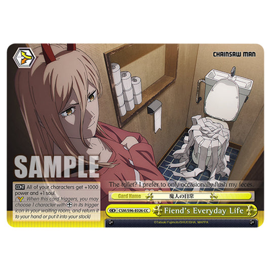 Weiss Schwarz - Chainsaw Man - Fiend's Everyday Life (CC) WSSC-CSM/S96-E026