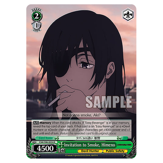 Weiss Schwarz - Chainsaw Man - Invitation to Smoke, Himeno (R) WSSC-CSM/S96-E034