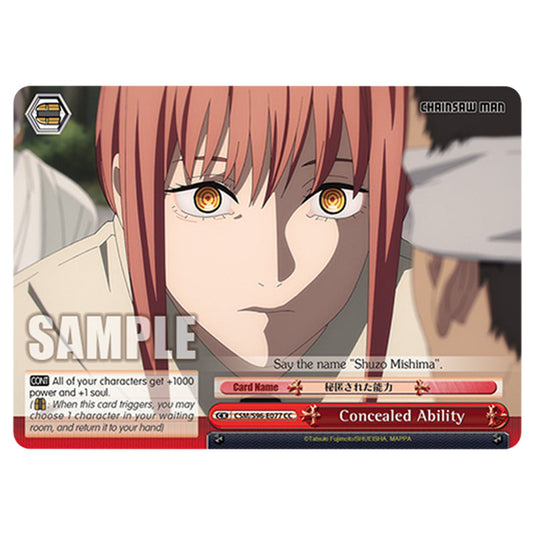 Weiss Schwarz - Chainsaw Man - Concealed Ability (CC) WSSC-CSM/S96-E077