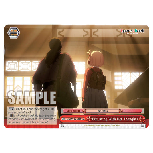 Weiss Schwarz - Lycoris Recoil - Persisting With Her Thoughts (CC) WSSC-LRC/W105-E064