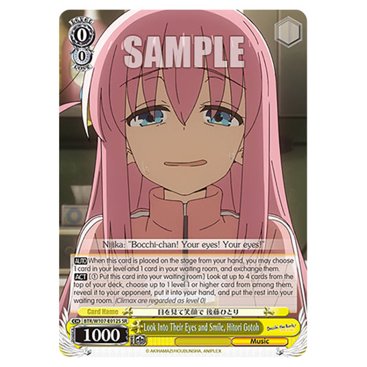 Look Into Their Eyes and Smile, Hitori Gotoh card from the Weiss Schwarz set Bocchi The Rock!