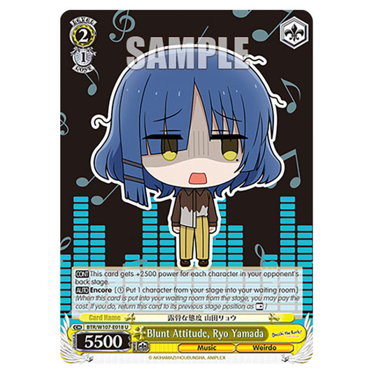 Blunt Attitude, Ryo Yamada card from the Weiss Schwarz set Bocchi The Rock!