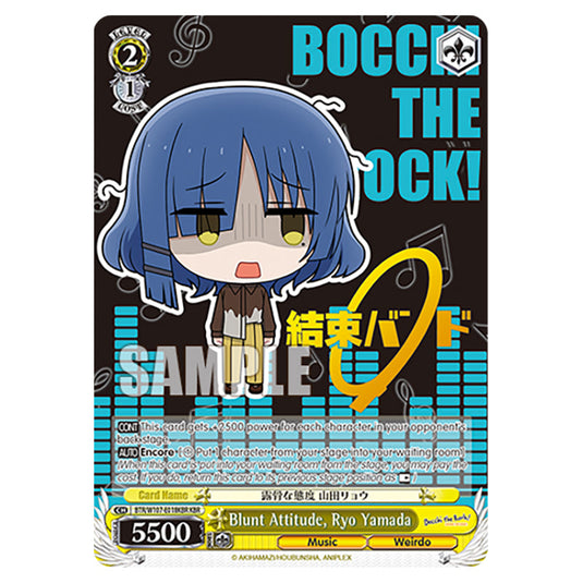 Blunt Attitude, Ryo Yamada card from the Weiss Schwarz set Bocchi The Rock!