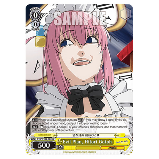 Evil Plan, Hitori Gotoh card from the Weiss Schwarz set Bocchi The Rock!