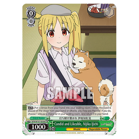 Candid and Likeable, Nijika Ijichi card from the Weiss Schwarz set Bocchi The Rock!