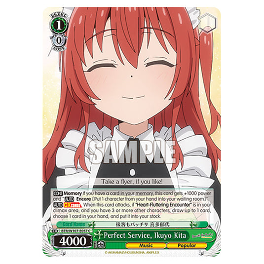 Perfect Service, Ikuyo Kita card from the Weiss Schwarz set Bocchi The Rock!