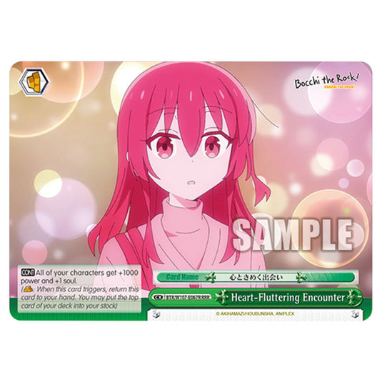 Heart-Fluttering Encounter card from the Weiss Schwarz set Bocchi The Rock!