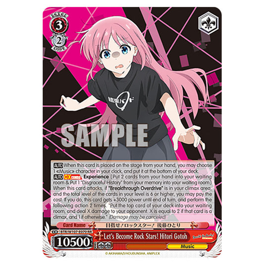 Let's Become Rock Stars! Hitori Gotoh card from the Weiss Schwarz set Bocchi The Rock!