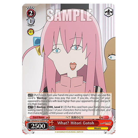 What? Hitori Gotoh card from the Weiss Schwarz set Bocchi The Rock!