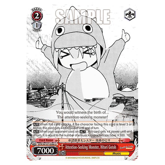 Attention-Seeking Monster, Hitori Gotoh card from the Weiss Schwarz set Bocchi The Rock!