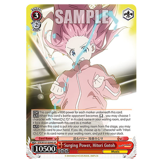 Surging Power, Hitori Gotoh card from the Weiss Schwarz set Bocchi The Rock!