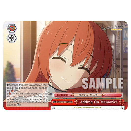 Adding On Memories card from the Weiss Schwarz set Bocchi The Rock!