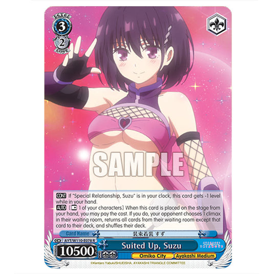 Suited Up, Suzu AYT/W110-E078 card from the Weiss Schwarz set Ayakashi Triangle