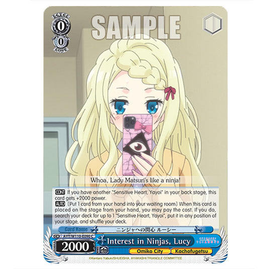 Interest in Ninjas, Lucy AYT/W110-E090 card from the Weiss Schwarz set Ayakashi Triangle