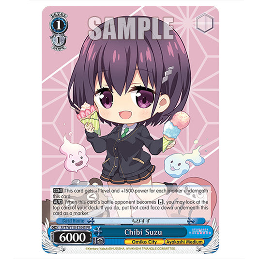 Chibi Suzu AYT/W110-E104S card from the Weiss Schwarz set Ayakashi Triangle