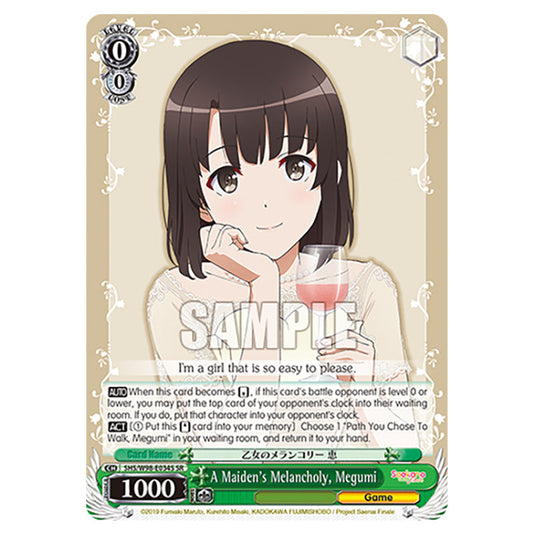 Weiss Schwarz - Saekano The Movie: Finale - A Maiden's Melancholy, Megumi (SR) WSSC-SHS/W98-E034S