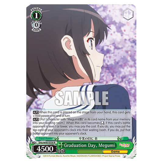 Weiss Schwarz - Saekano The Movie: Finale - Graduation Day, Megumi (R) WSSC-SHS/W98-E036