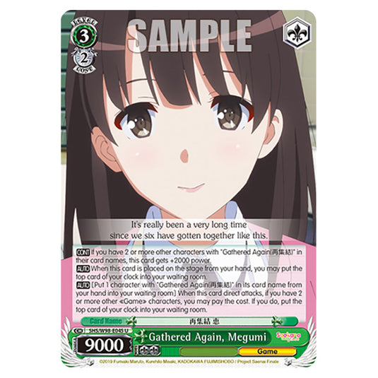 Weiss Schwarz - Saekano The Movie: Finale - Gathered Again, Megumi (U) WSSC-SHS/W98-E045