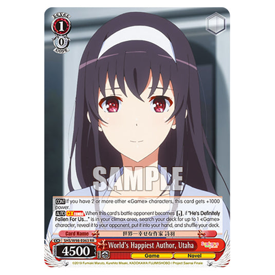 Weiss Schwarz - Saekano The Movie: Finale - World's Happiest Author, Utaha (RR) WSSC-SHS/W98-E063