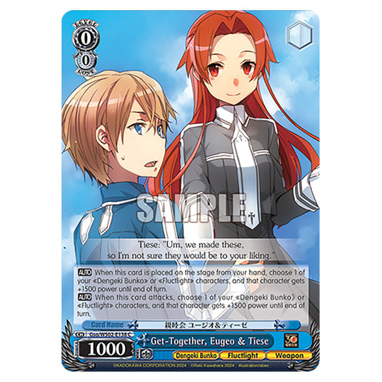 Get-Together, Eugeo & Tiese Gso/WS02-E138 card from the Weiss Schwarz set Dengeki Bunko