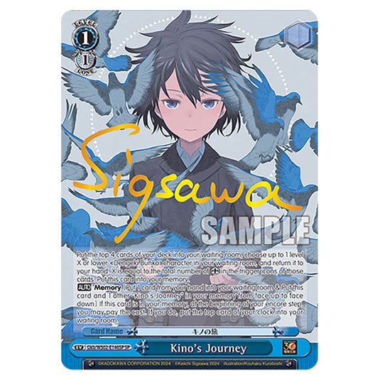 Kino's Journey Gkb/WS02-E146SP card from the Weiss Schwarz set Dengeki Bunko