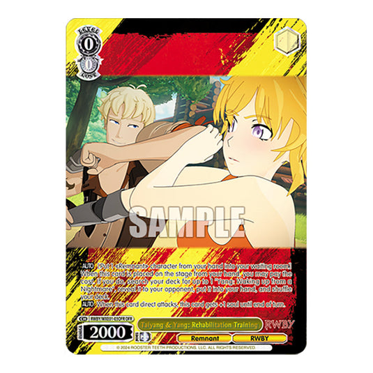 Taiyang & Yang: Rehabilitation Training RWBY/WXE01-03OFR card from the Weiss Schwarz set RWBY Volume 4