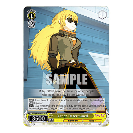 Yang: Determined RWBY/WXE01-04 card from the Weiss Schwarz set RWBY Volume 4