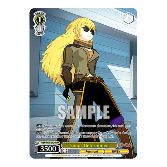 Yang: Determined RWBY/WXE01-04OFR card from the Weiss Schwarz set RWBY Volume 4