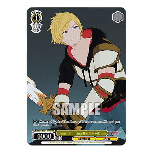 Jaune: Fighting the Nuckelavee RWBY/WXE01-05OFR card from the Weiss Schwarz set RWBY Volume 4