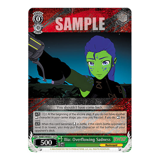 Ilia: Overflowing Sadness RWBY/WXE01-12 card from the Weiss Schwarz set RWBY Volume 4