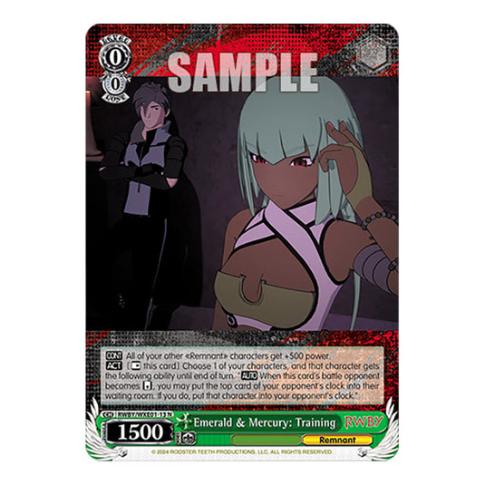 Emerald & Mercury: Training RWBY/WXE01-13 card from the Weiss Schwarz set RWBY Volume 4