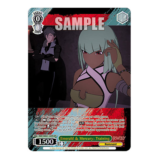 Emerald & Mercury: Training RWBY/WXE01-13OFR card from the Weiss Schwarz set RWBY Volume 4